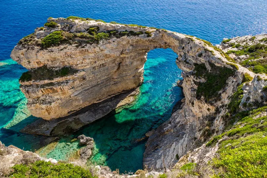 Tripitos Arch on the Greek Island of Paxos-HDR