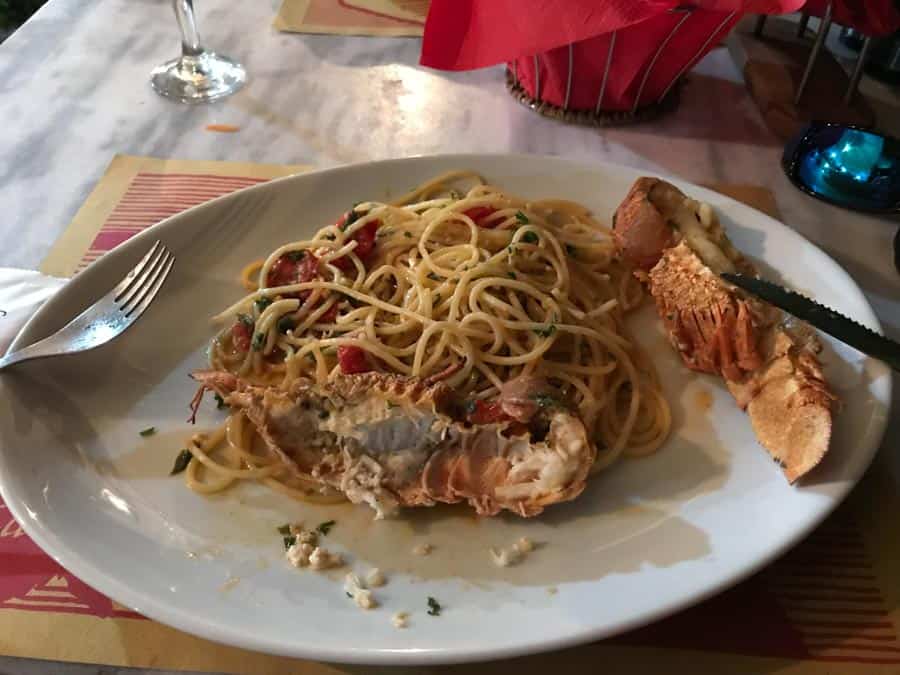 Lobster at La Rosa di Paxos